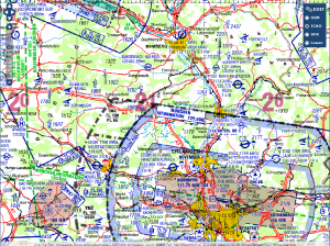 Raum Nürnberg, ICAO-Karte (c) Deutsche Luftsicherung, Stand August 2016